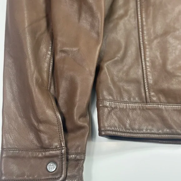 Massimo Dutti Genuine Leather Moto Jacket – New With Tags - Picture 6 of 16